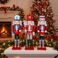 thumbnail image 4 of PatungKu Handmade Wooden Christmas Nutcrackers Ornament In Sooth Pastels Color, 4 of 8