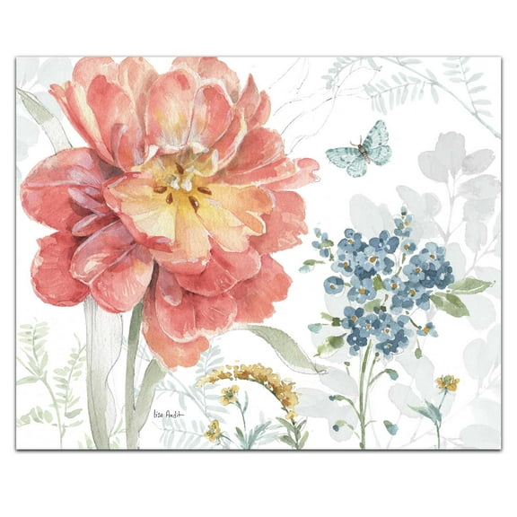 CounterArt "Spring Meadow" Decorative 3mm Heat Tolerant Tempered Glass Cutting Board 10" by 8"