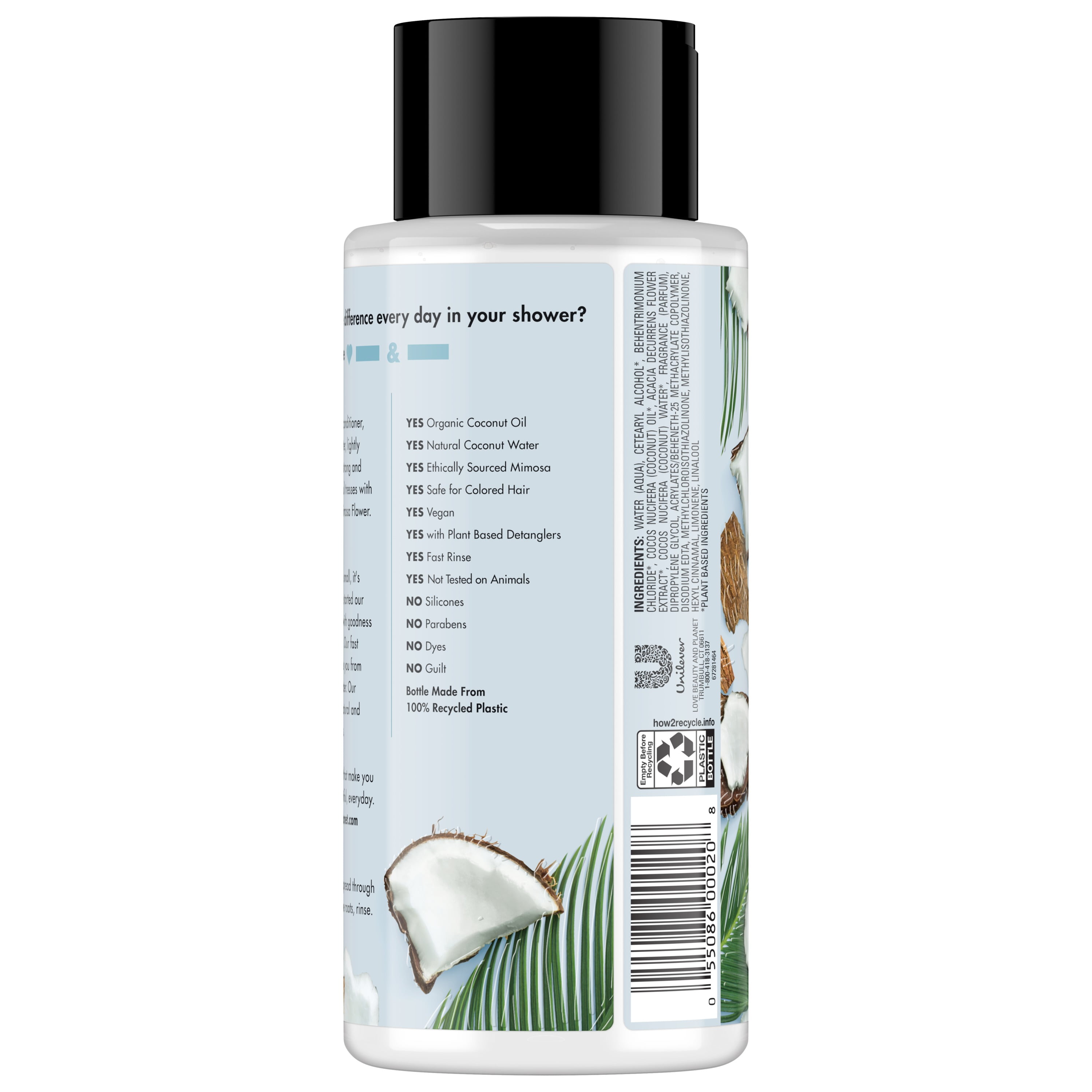Love Beauty and Planet Volumizing Shampoo and Conditioner, Paraben Free, Silicone Free, and Vegan, Coconut Water & Mimosa Flower,, 13.5 oz, 2 count