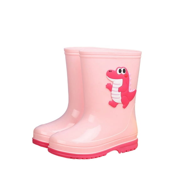 Childrens Rain Boots,Casual Boys Girls Dinosaur Print Non Waterproof Toddler Outdoor Home Rubber Short Top,Kids Water Shoes