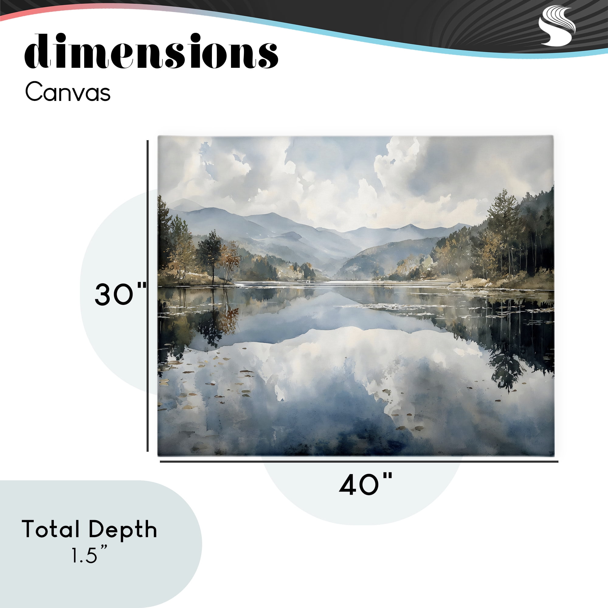 Stupell Industries Nature's Reflection on Mountain Lake Canvas Wall Art, design by Franklyn Gregory
