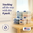 thumbnail image 2 of Homz 31qt Clear Stackable Storage Containers, 4 Pack & 15.5qt, 4 Pack, 2 of 10