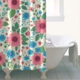 thumbnail image 4 of Pioneer Flower Floral Print Pattern Shower Curtain 36"x72", Bathroom Decorative Shower Curtain Set with 12 Hooks, Waterproof Washable, 4 of 6