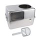 thumbnail image 3 of Caja de arena para gatos con capucha y tapa, orinal extraíble con solapa en la puerta frontal, suministros reutilizables para mascotas, arenero para sin pedal, 3 of 8