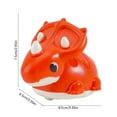 thumbnail image 2 of Meitianfacai Plastic Dinosaur Push Toy Car, 3.5 Inch No Battery Press & Go Vehicle with Drop Resistance, Learning Gift for Indoor Outdoor Play(Red), 2 of 4