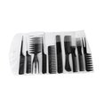 thumbnail image 1 of 10x de salón Desenredante Cola de Seccionador Selección de cabello Peine de elevación de peine Negro Zulema Peines de peluquería de salón, 1 of 8