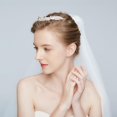 thumbnail image 4 of Mujeres Coronas Cabello Joyas Boda Diadema Nupcial Soledad Corona cristalina de la tiara de la boda, 4 of 8