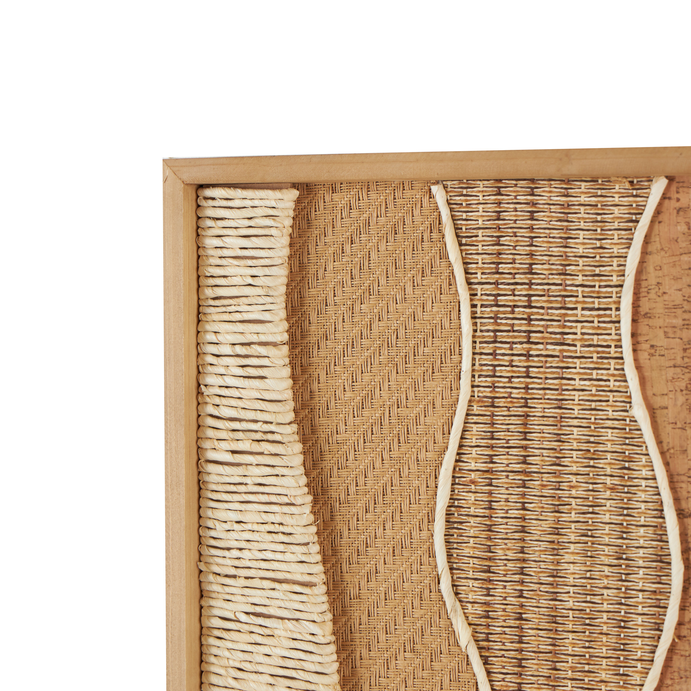 DecMode Brown Wood Handmade Mixed Media Abstract Wall Decor with Textures and Patterns