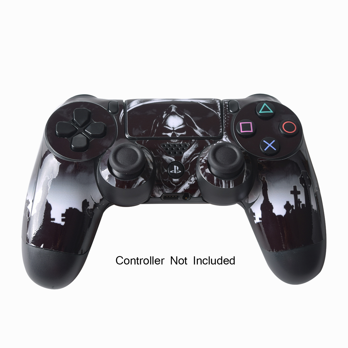 PS4 Controller Skins Stickers PS4 Remote Skin Playstation 4 Dualshock 4 Vinyl Decal Reaper Black - image 2 of 4