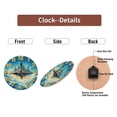 thumbnail image 7 of Floating City Sky Clock Wall Decor 10-Inch Silent Wooden Wall Clock, Battery Operated (AA Batteries Not Included), Artistic Home Decor, 7 of 7