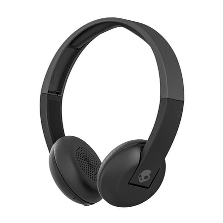 Skullcandy Uproar Bluetooth Wireless On-Ear Headphones with Built-In Microphone and Remote, Rechargeable Battery, Soft Synthetic Leather Ear Pillows for Comfort, Black (New Open