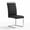 Silver & Black, variant on 2-Piece Modern Dining Chair Set, High Back PU Leather Seating with C-Shaped Cantilever Stainless Steel Frame, Armless Accent Chairs for Kitchen Living Room Office