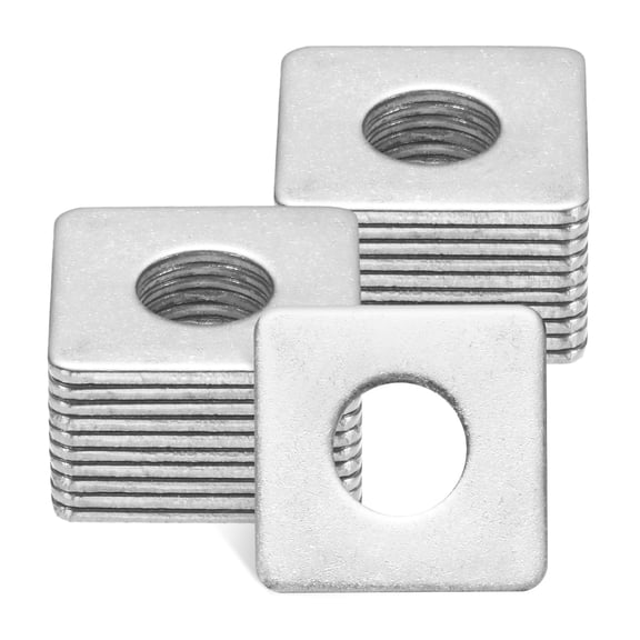 Uxcell 20-Pack Square Washers Plate, Fit M12 Bolt Stainless Steel Gasket Flat Pad Washers 1.18" OD 0.47" ID 2mm Thickness