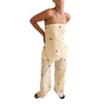 thumbnail image 5 of Women’s Polka Dot Tube Top and Wide Leg Pants 2 Piece Casual Outfit Set, 5 of 7