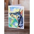 thumbnail image 2 of Watercolor Doberman Greeting Cards and Envelopes Pack of 8, 2 of 2