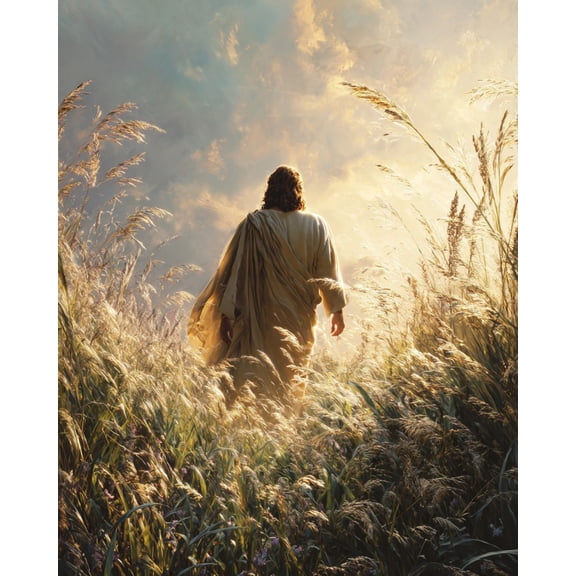 Paint by Numbers Adult DIY Hand Painted Light in the wilderness Oil Painting Canvas Kits with Brush and Acrylic Gifts and Home Decoration Without Frame 40 x 50 cm