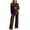 Coffee maternity long sleeve set, variant on Women's Maternity 2 Piece Sets Ribbed Knit Long Sleeve Hoodie Straight Leg Pants Outfits Pregnancy Postpartum Lounge Set Black,M