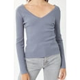 thumbnail image 5 of Women’s Pullover Slim Fit Ribbed Long Sleeve Sweater - V-Neck Basic Sweater Top LT9916WM, 5 of 29