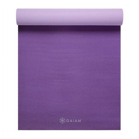 UPC: 0018713605269 | Gaiam Premium 2-Color Yoga Mat Plum Jam 5mm