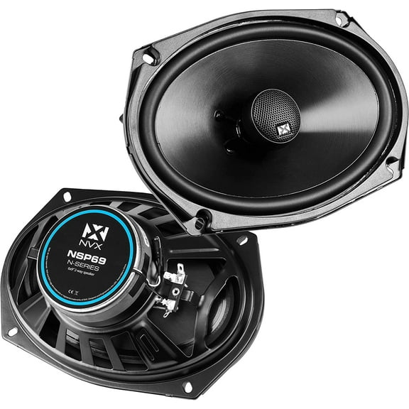 NVX NSP69 6" x 9" Coaxial Car Speakers 2-Way 900W Peak N-Series with 20mm Silk Dome Tweeters