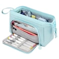 thumbnail image 2 of Large Capacity Pencil Case Big Pencil Pouch Pen Bag With Zipper Cute Pencil Pouches Sky Blue, 2 of 7