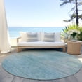 thumbnail image 6 of Addison Rugs Chantille Indoor/Outdoor Transitional Lines Aqua Washable Round Rug, 8' x 8', 6 of 6