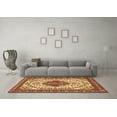 thumbnail image 3 of Ahgly Company Indoor Square Medallion Brown Traditional Area Rugs, 7' Square, 3 of 4