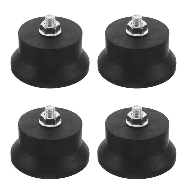 GOOHOCHY 4Ud Patas De Goma Para Compresor Con Agujeros M8 Amortiguadores De Vibración Negros Para Taller Y Hogar