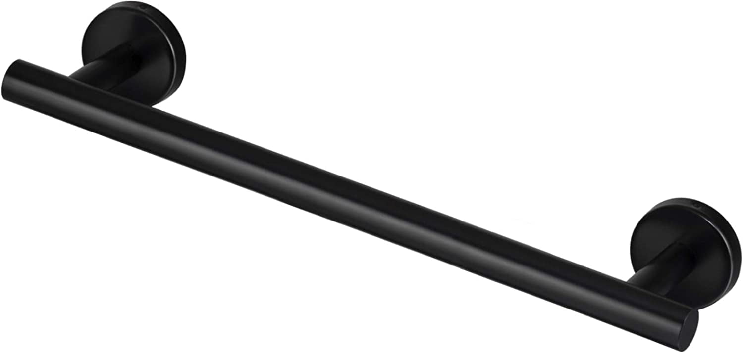 Towel Bar, 17 Inch Matte Black Stainless Steel Single Towel Racks for