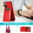thumbnail image 2 of Mantto For Samsung S20 FE Case, Luxury Durable Shockproof Wallet Card Slots Case with Card Holder Pocket Back,PU Leather Kickstand Back Flip Cover For Samsung Galaxy S20 FE - Red, 2 of 7