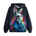 thumbnail image 5 of Atogsazn Boys Long Sleeve Hoodies Kids Easter Hooded Sweatshirt Pullover Rabbit Tops with Pocket Outfit Outerwear Navy 11-12 Years Fashion, 5 of 5