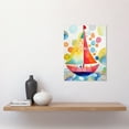 thumbnail image 2 of Sailboat At Sunset Folk Art Unframed Wall Art Print Poster Home Decor Premium, 2 of 4