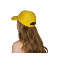 thumbnail image 2 of Womens Sequin Trim Baseball Cap - Yellow, 2 of 2