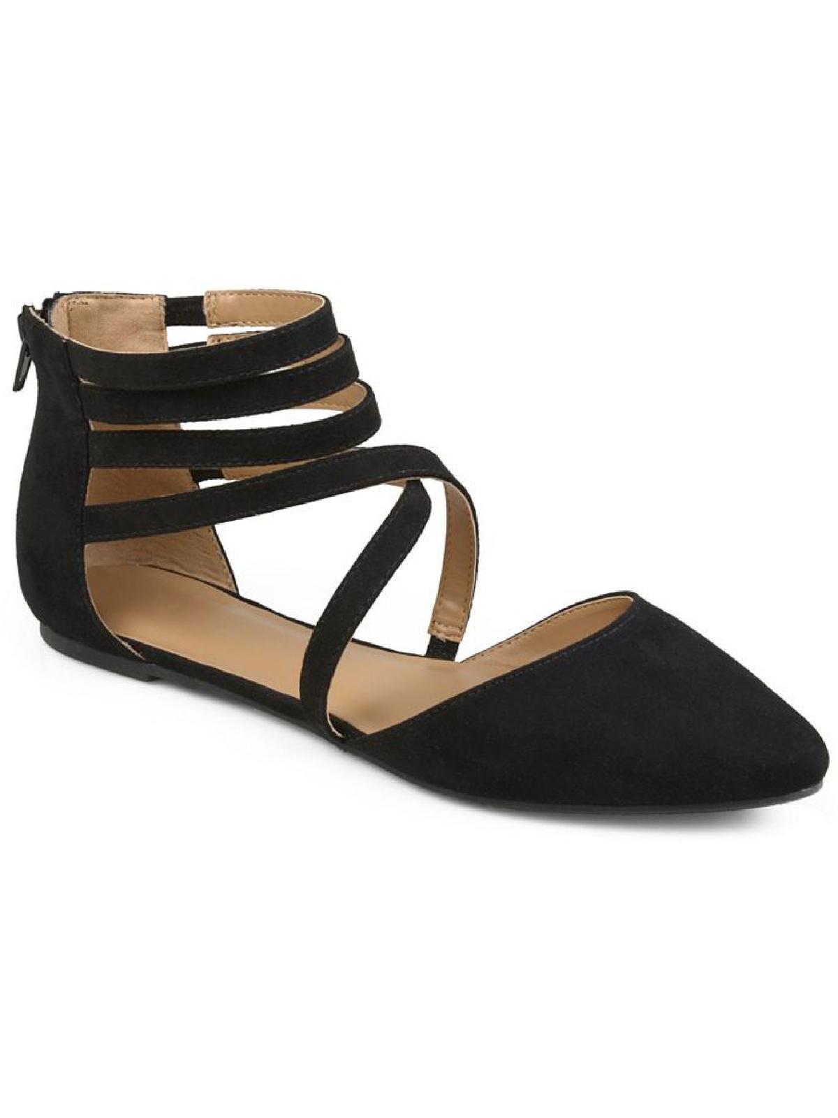 Journee Collection Womens Marlee Faux Suede Pointed Toe Flats