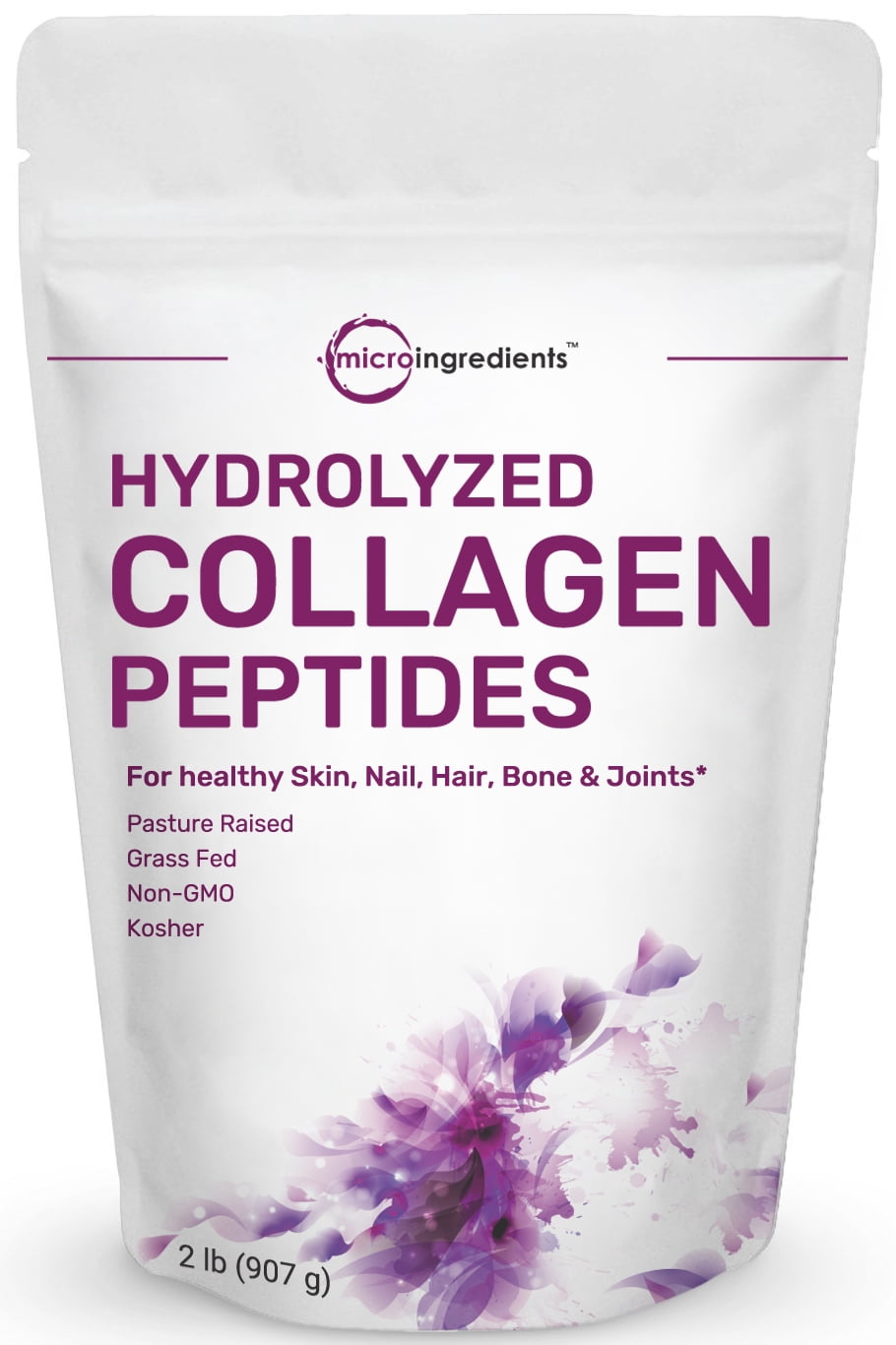 Micro Ingredients Hydrolyzed Collagen Peptides, 2 lb Micro Ingredients Hydrolyzed Collagen Peptides, 2 lb