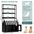 thumbnail image 4 of Homfa Dog Crate with Storage Shelves, 4-Tier Wooden Dog Crate with 2 Doors, Dog Kennel Indoor Furniture for Small/Medium Dog and Cats, 4 of 5