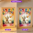 thumbnail image 2 of Happy Birthday to Yorkshire Terrier Kitten Party Balloons Cake Acrylic Plaque with Wood Photo Frame Box Yorkie Dog Lover Gifts Light Box - 00027, 2 of 5