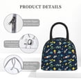 thumbnail image 4 of Daiia Funny Spaceships Pattern Lunch Bag , Insulated Lunch Box, Small Leakproof Cooler Food Lunch Containers Reusable High Capacity Lunch Tote Bags-One Size, 4 of 6