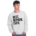 thumbnail image 2 of Best Relative Ever Mens Crewneck Pullover Sweat Shirt Best Nephew Ever Family Aunt Uncle Child, 2 of 2