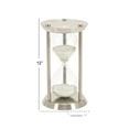 thumbnail image 4 of DecMode 7" x 12" Silver Metal Hourglass Sand Timer, 1-Piece, 4 of 9