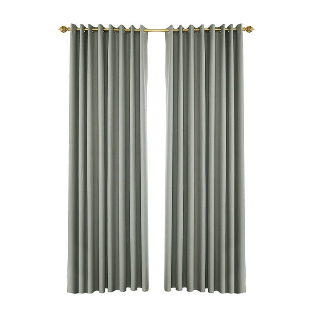 Cortinas Opacas con Ojalillos Gris Claro, 100x130 cm, Paquete de Dos Piezas, Tela de Alta Calidad, Ideal para Dormitorios