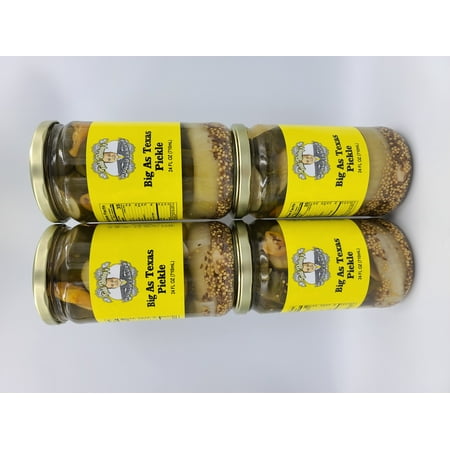 4 Pack of Todd Bosley's World Famous Big As Texas Pickles - Large 24 Oz Jar!