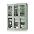 thumbnail image 4 of 100% Solid Wood 48.5" Pantry China Cabinet with Clear Glass Doors, 2-Drawers and Adjustable Shelves, 4 of 6