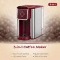 thumbnail image 2 of Jesslyn 3 in 1 Single Serve Coffee Maker: Coffee Machine Compatible with K Cup Capsules & Grounds, Instant Coffee Pot, Tea Maker Brewer - Removable 50 Oz Water Reservoir, 120V 1150W, Black, 2 of 6
