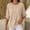 Khaki, variant on Gamivast Waffle Knit Shirts for Women 3/4 Sleeve Casual Basic Tops Crewneck Blouses Loose Fit Lightweight Fall Tunic Sweaters for Work Office Everyday Wear Blue M