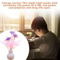 thumbnail image 4 of Matsuzay Night Light Flower Sensor Control Decor Bedside Lamp Kids Home LED 0.5W Glow Wall Socket 220V Bedroom Type3 NO3, 4 of 6