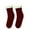 Wine Red, variant on Women Socks, Stretchy Plush Liner Knitted Anti Slip Warm Socks for Autumn Winter 1 Pair