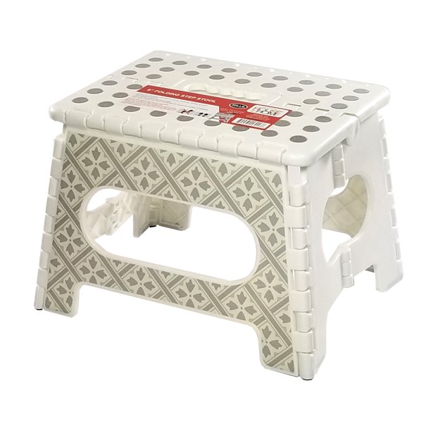 9" Folding Decorated Step Stool