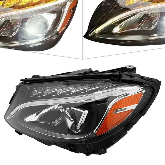 For 2015-2018 Mercedes Benz C-Class C300 W205 LED Headlight Headlamp Driver Side