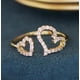 thumbnail image 2 of Doble Anillo Femenino Diseño Ligero Anillo De Moda Personalidad Anillo En Forma De Corazón, 2 of 5